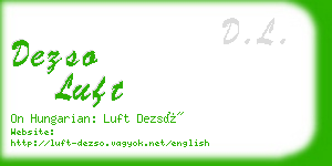 dezso luft business card